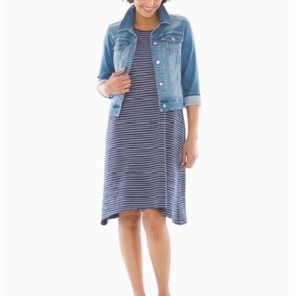 Soma Reversible Cotton Blend Sleeveless Tank Dress Size Medium - Picture 5 of 8